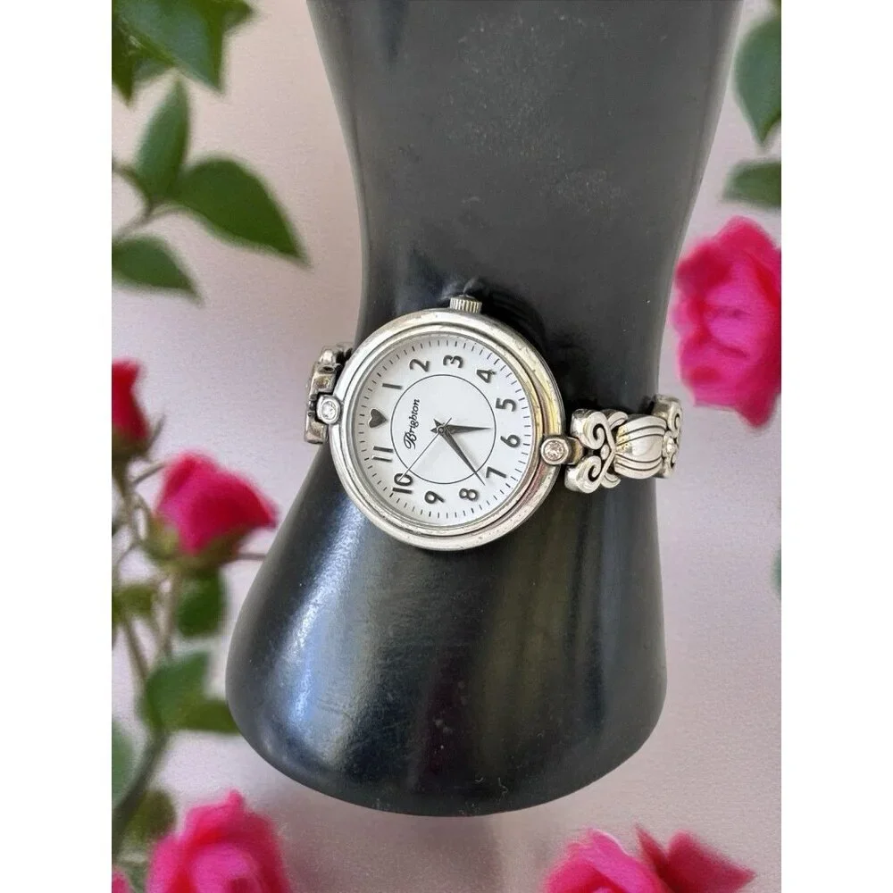 Brighton La Palma Watch Silver Hearts Crystals 7